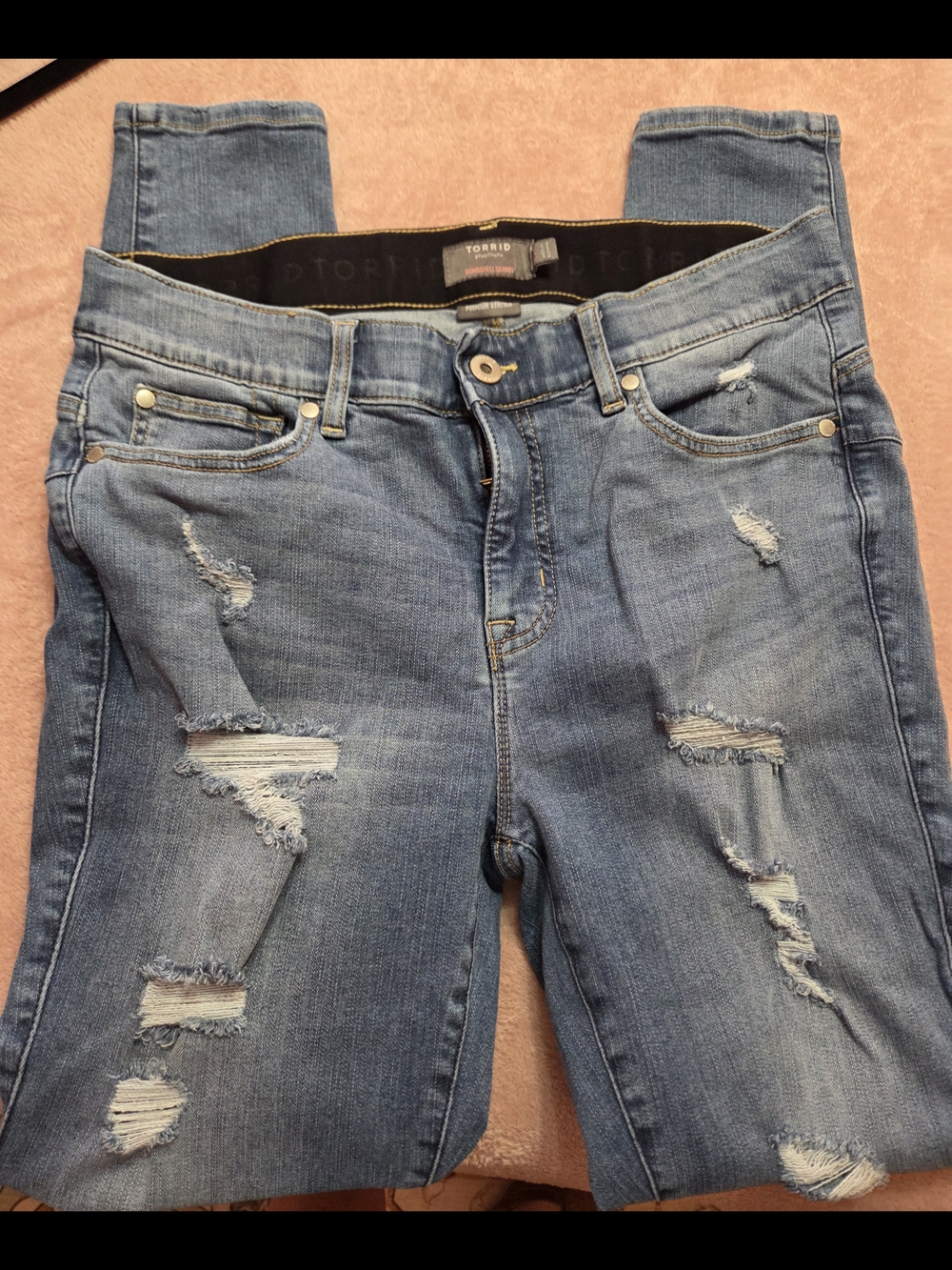 Torrid Distressed Blue High-Rise Jeans - Women's